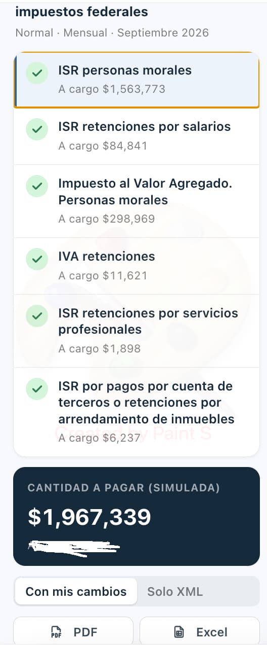 Declaraciones federales prellenadas de personas morales en Descarga Masiva CFDI 0.10.0